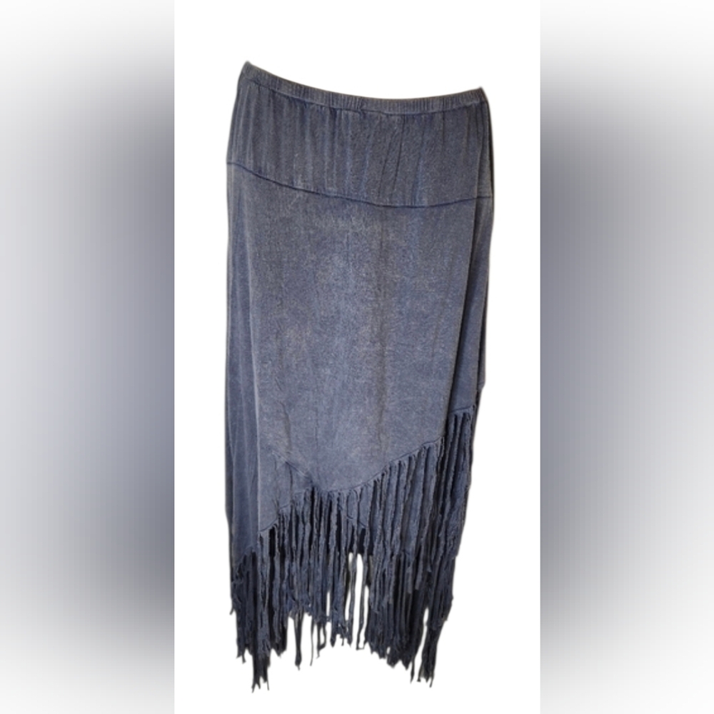 Nostalgia fringe maxi wrap skirt boho bohemian festival size medium western
